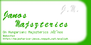 janos majszterics business card